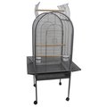 Yml 05 in Bar Spacing Dome Top Parrot Bird Cage Antique Silver 22 x 22 in ER2222AS